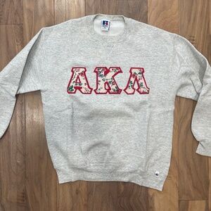 Alpha Kappa Lambda Sweatshirt with Sewn-On Greek Letters, Size XL